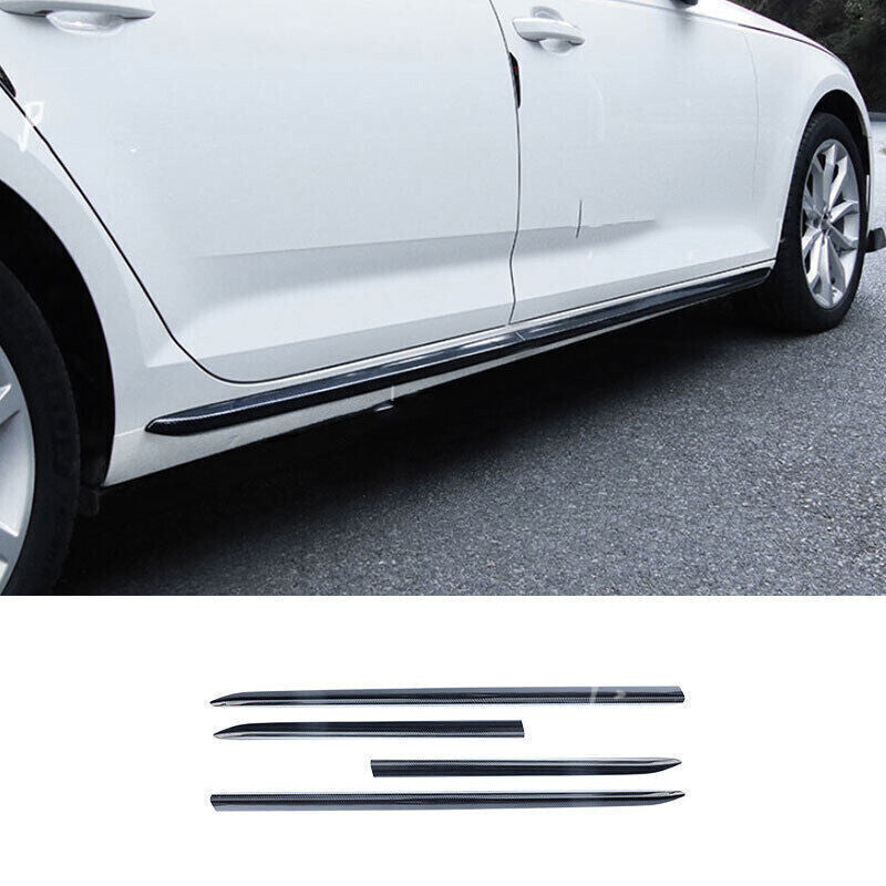for Audi A4 2017-19 ABS Carbon Fiber Side Door Body Guard Molding Cover Trim 4x