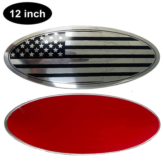 12 inch Metal US Flag Oval Badge Emblem for 2018-2023  for ford  F250 F350 F450 F550