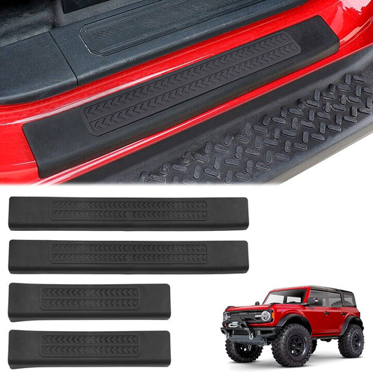 Rubber Door Sill Guards  for ford  Bronco 2021-2024 Edge Entry Cover Accessories