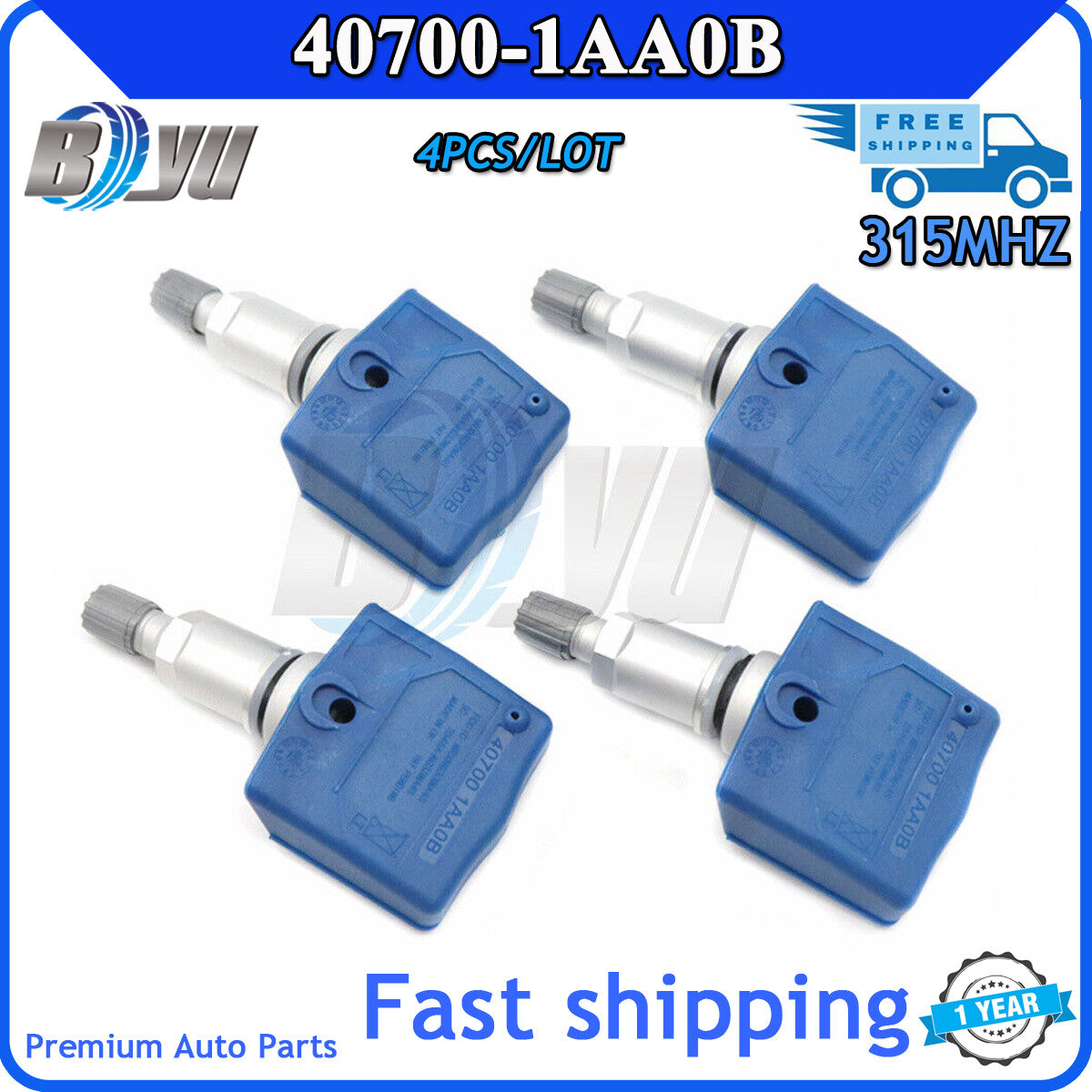 Tire Pressure Sensor (TPMS) 4-Pack Suitable for 40700-1AA0B Altima Maxima for Infiniti v