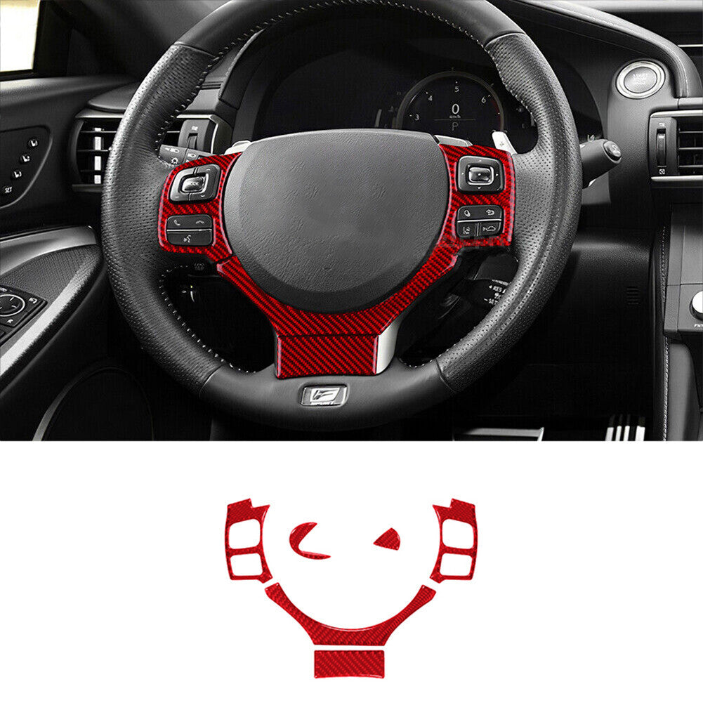 Red Carbon Fiber Interior Rearview Mirror Trim for Lexus RX330 RX350 2004-2009 v