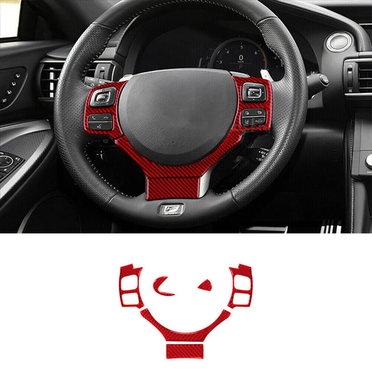 Red Carbon Fiber Interior Rearview Mirror Trim for Lexus RX330 RX350 2004-2009 v