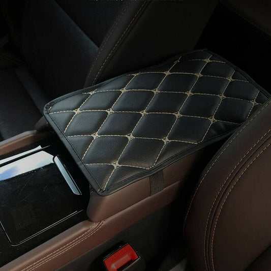 Car Armrest Pad Cover Mat Center Console Box PU Leather Cushion Mat Accessories
