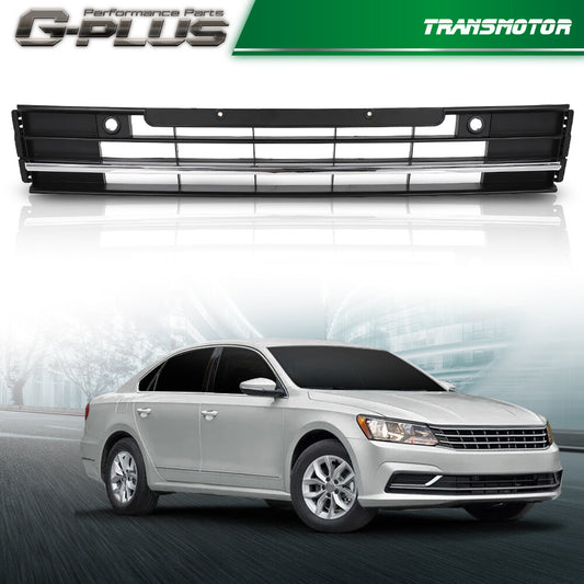 Suitable for 16 - 19 for VW for Passat front bumper lower grille with for CHRome trim with sensor hole - v