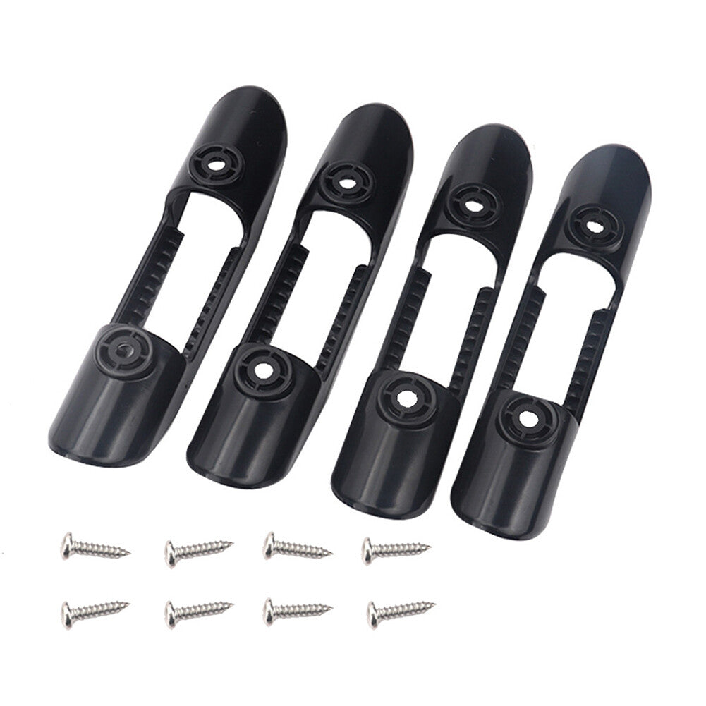 Kayak Marine Boat Paddle Clip Holder With 8 Screws Black ABS 151mm31.5mm 4pcs