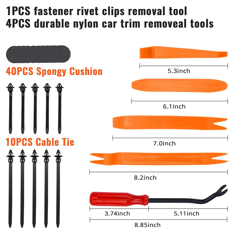 970-piece pack of body riveting panels, fasteners, clamps, molding, sorting belts, and tools - n