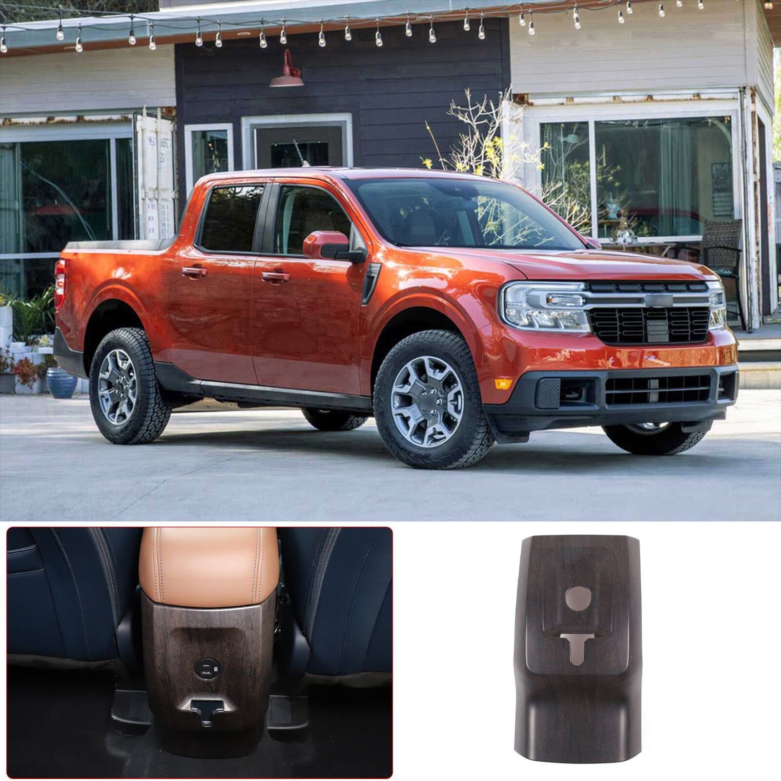 Carbon Fiber Door Handle Cover 8pcs Keyhole Trim for 4Runner 10-23- v