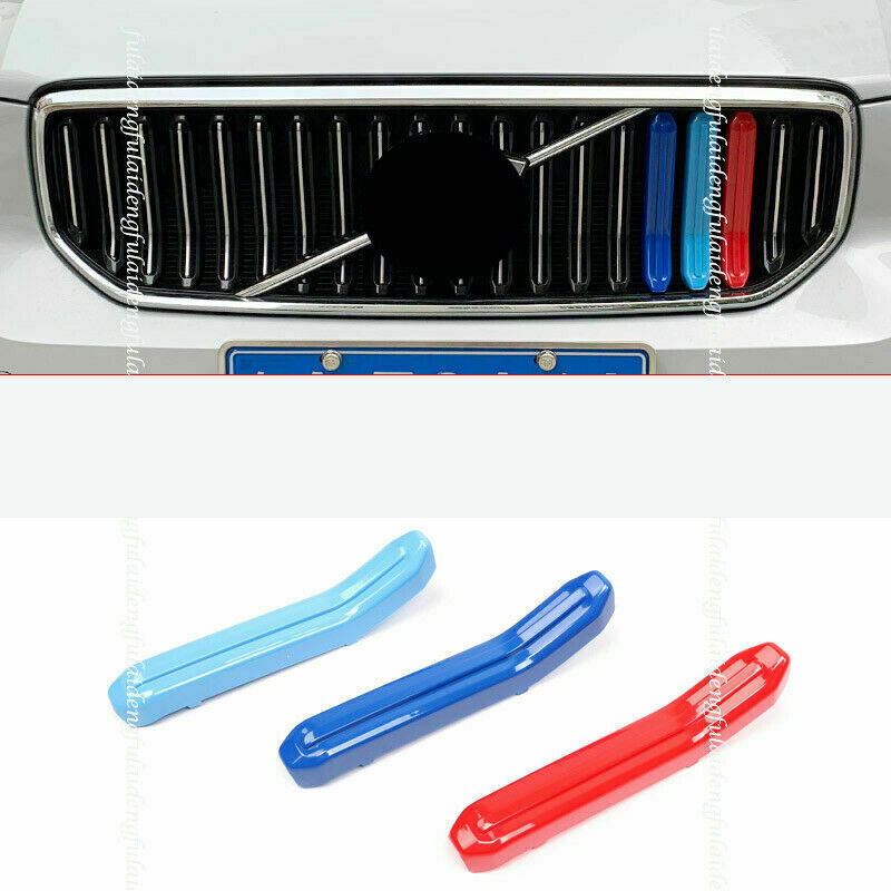 for Volvo XC40 2019-2022 3-Color Front Bumper Mesh Grille Grill Insert Trim Clip Q