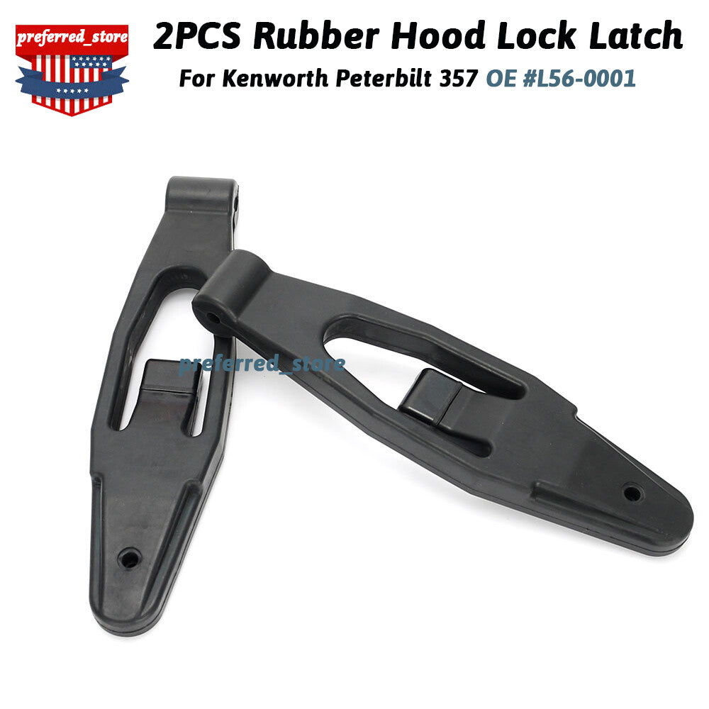 2-Piece Range Hood Latch Base L56-0001 for Kenworth T300, T600, for Peterbilt 357, 378, 389 ( ) v