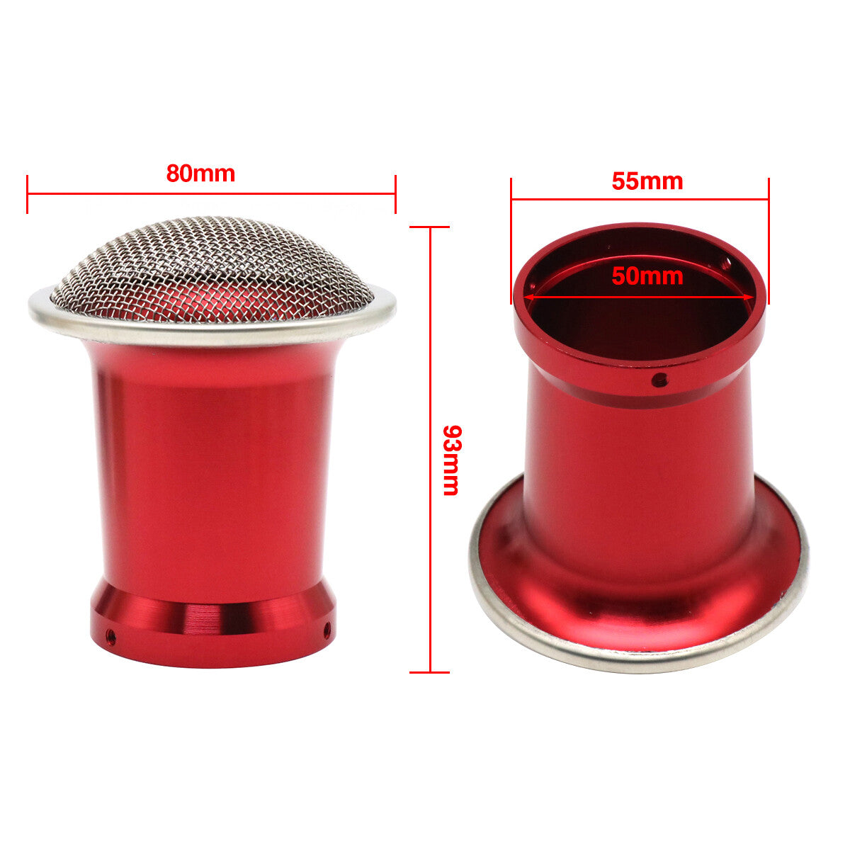 Motorcycle Carburetor Carb 50mm Velocity Stack w/ Net Screen Air Filter Cup Q