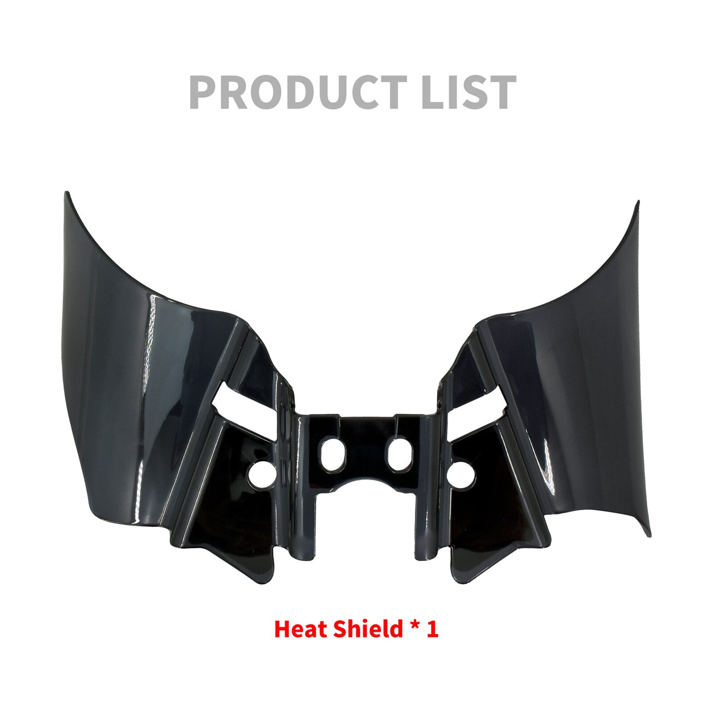 Black ABS Reflective Saddle Heat Air Deflector Fits for Harley Dyna 1999-2017