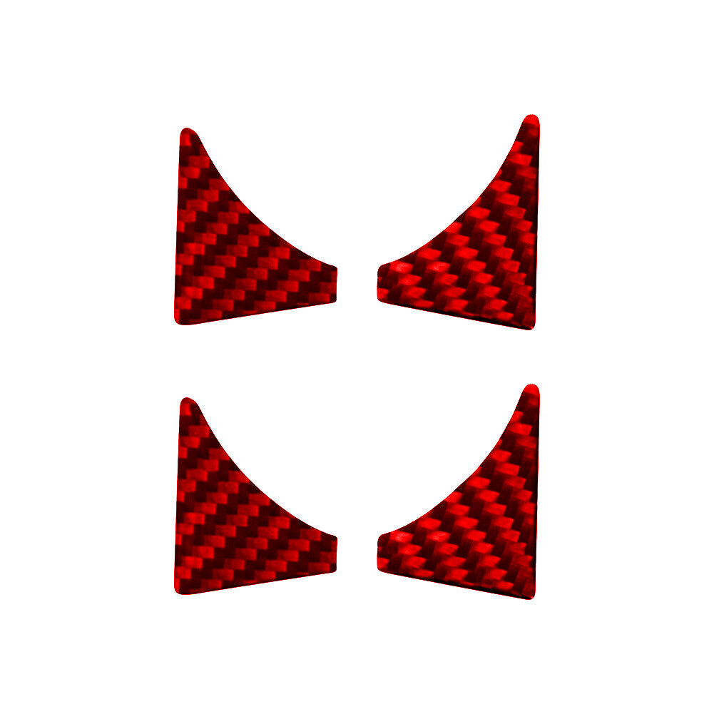 4X Red Carbon Fiber Rear Door Cup Holder Cover Trim for Honda Ridgeline 2017-20