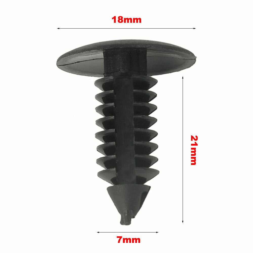 50x7mm Nylon Car Panel Trim Push Pin Clip Bumper Fender Rivet Clip Universal