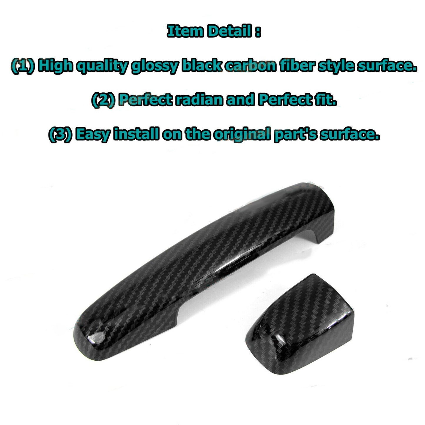 For 07-13 for Suzuki SX4 Sedan / Hatchback Carbon Fiber Side Door Handle Covers Trim