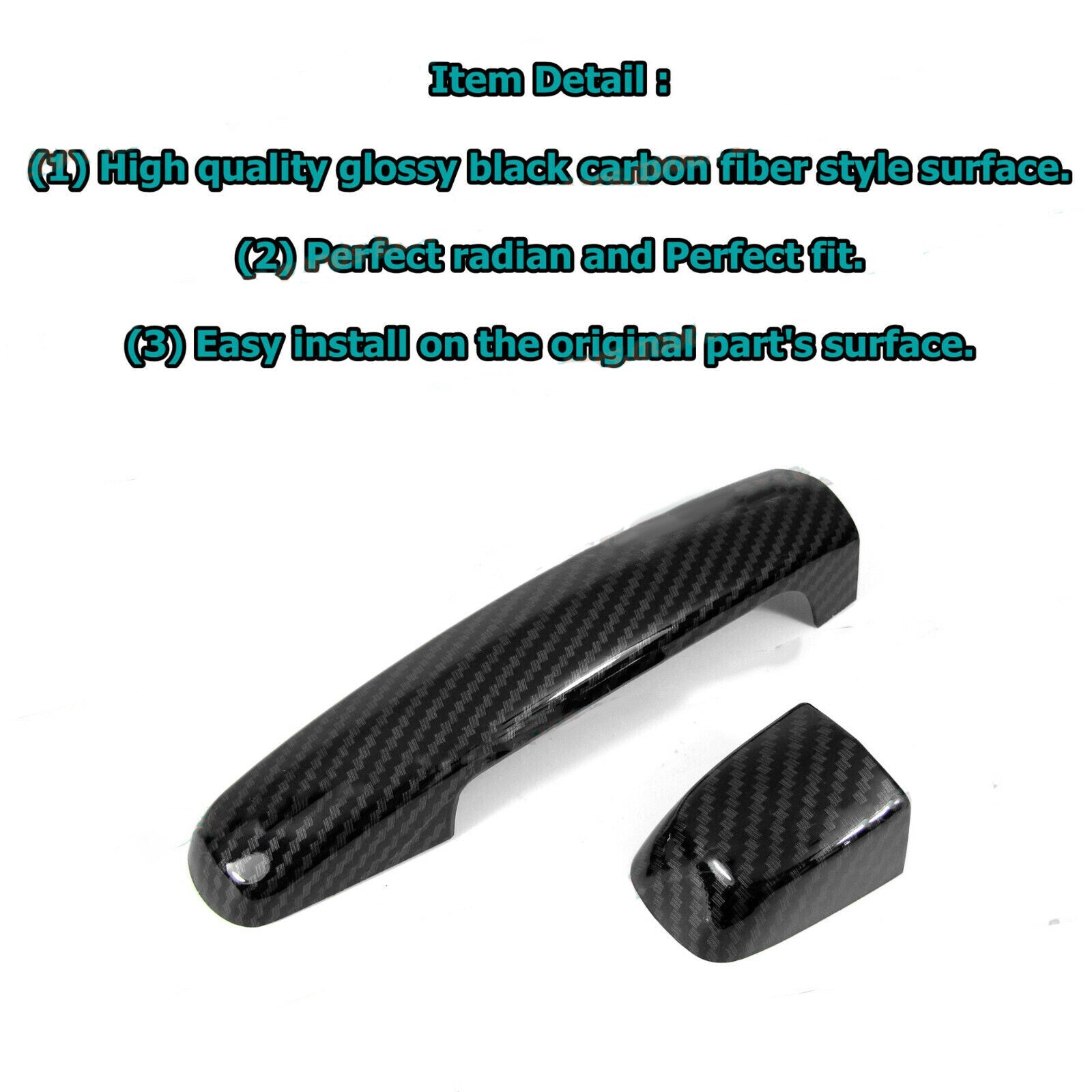 For 07-13 for Suzuki SX4 Sedan / Hatchback Carbon Fiber Side Door Handle Covers Trim