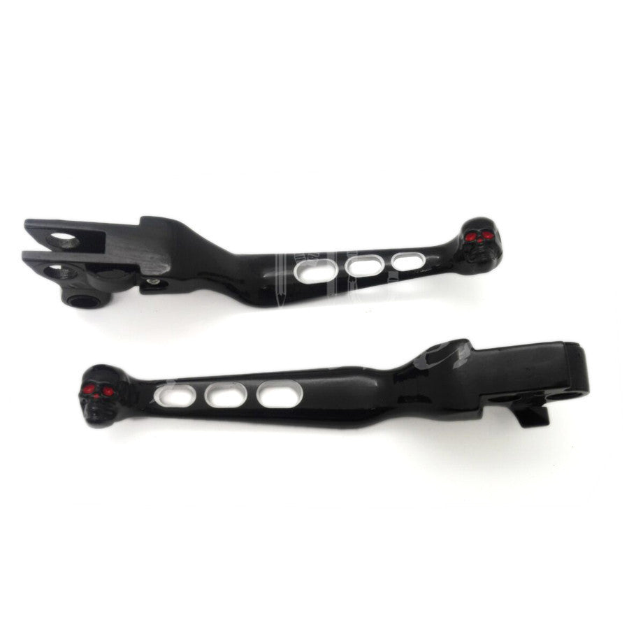 Black Skull Brake Clutch Levers for Harley Softail Night Train Dyna Q