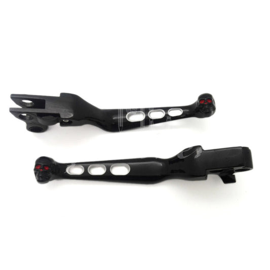 Black Skull Brake Clutch Levers for Harley Softail Night Train Dyna Q
