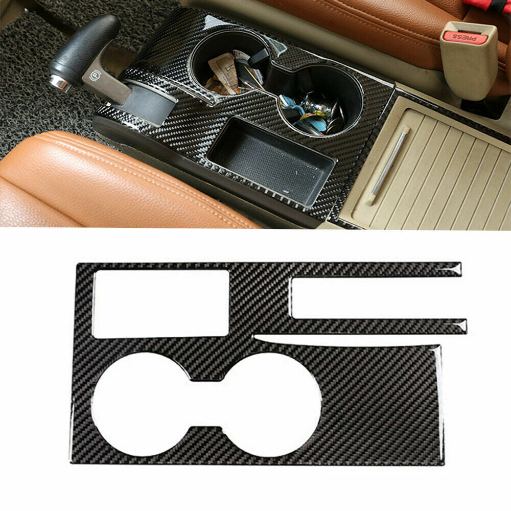 Carbon Fiber Interior Water Cup Holder Panel Trim
