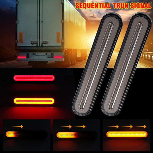 2-pack of 28 LED car dynamic reverse brake turn signal taillights suitable for RVs and trailers - n