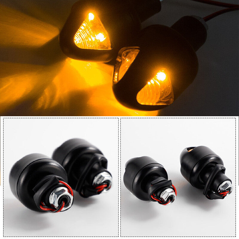 2-Pack 7/8-inch Motorcycle Handlebars with LED Lights, Handlebar End Caps, and Slider n