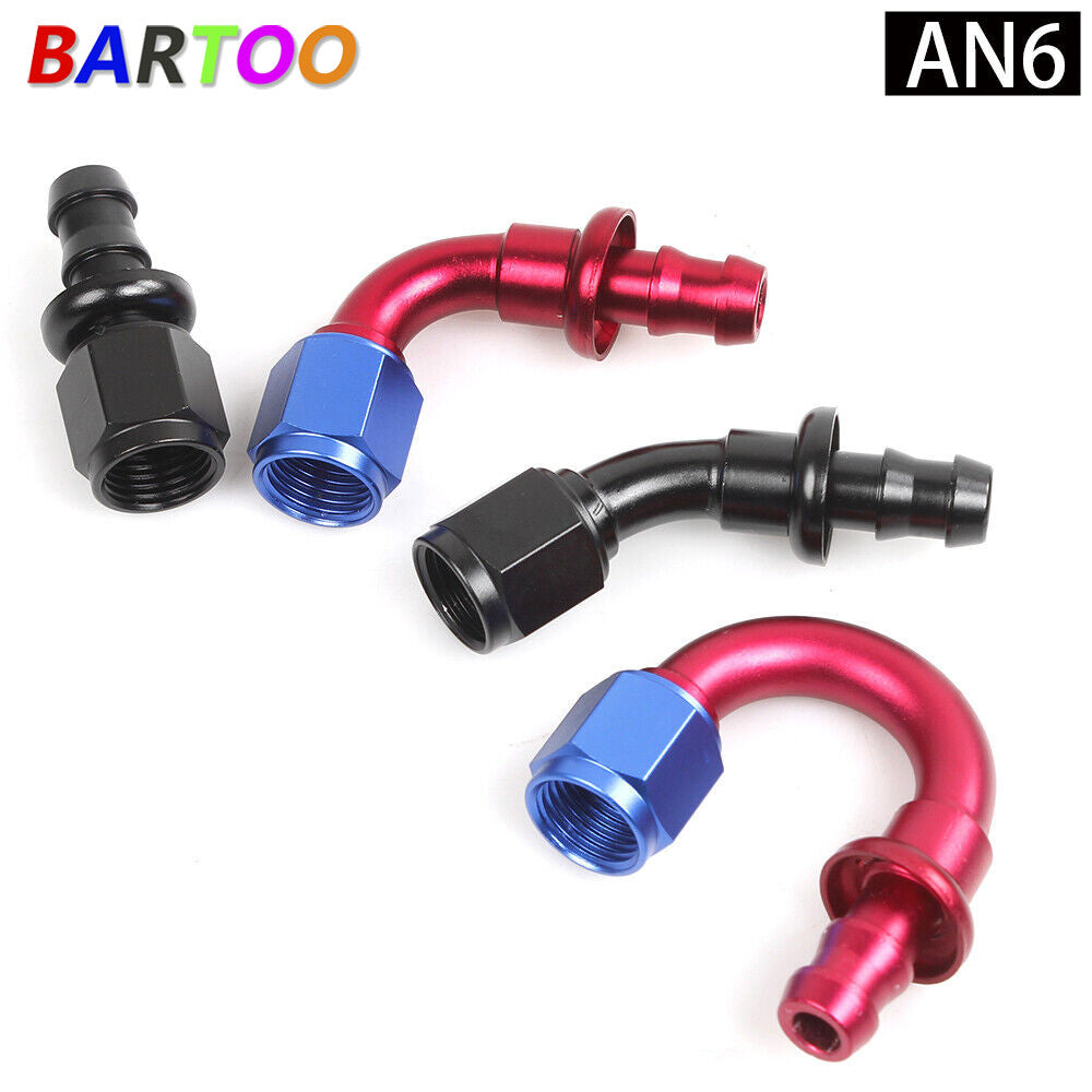 AN4/AN6/AN8/AN10/AN12 Push Lock Hose End Fitting Oil/Fuel/Gas Hose Line Adapter Q