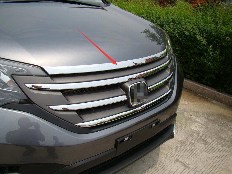 For 2012 2013 2014 for Honda CRV CR-V Chrome Front Head Engine Lid Grill Cover Trim n