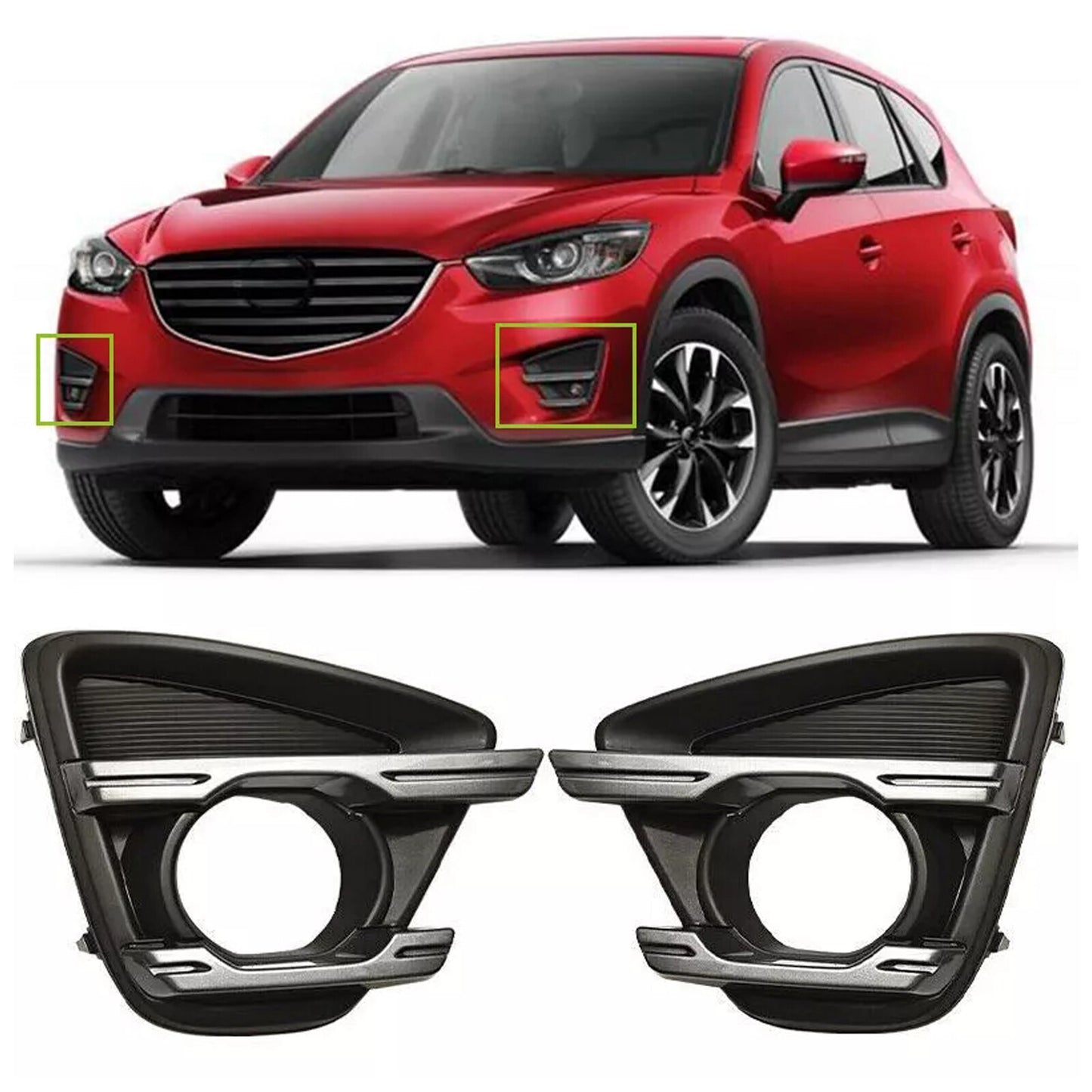 For 2013-2016 for Mazda CX-5 LH RH Fog Light Lamp Bezels KA0J-50-C21 KA5F-50-C20