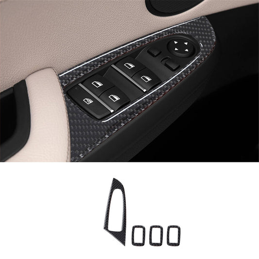 2X Carbon Fiber for Co -pilot Storage Box Handle Cover for Camry 2012-2014 v