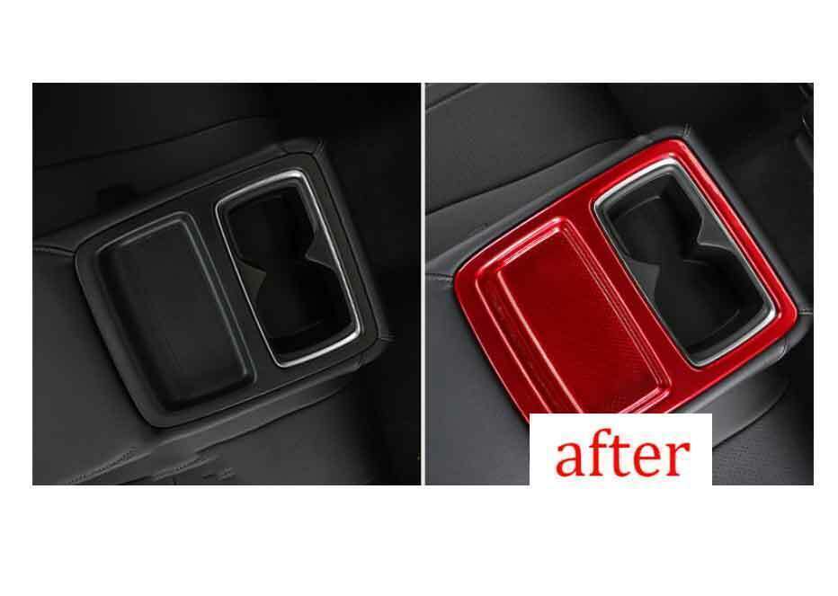 for Honda for Civic 2022 2023 Gloss Black Interior Door Panel Strip Cover Trim 4Pcs- v