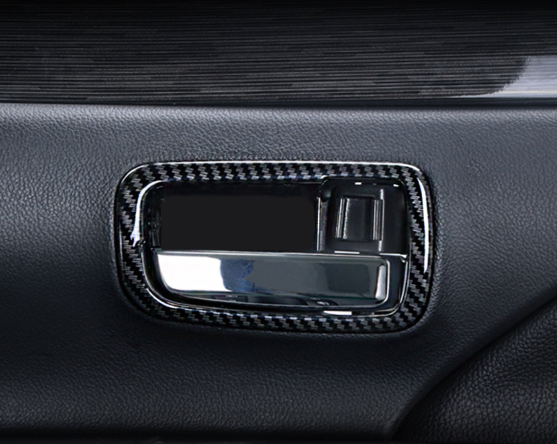 for Mitsubishi Outlander Sport 2020 2021Carbon Fiber Inner Door Handle Frame ABS