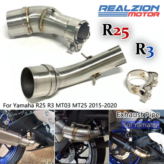 RZ YZFR3 YZFR25 Dirt Bike Slip On Exhaust Pipe Adapter Connector Coating Process