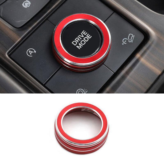 Driving Mode Switch Button Cover Ring for Ford Explorer 2020-2022 Red Aluminum