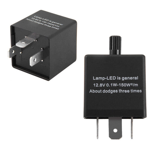 12V 3 Pin Adjustable LED Flasher Relay Car Turn Signal Indicator Blinker Light Q