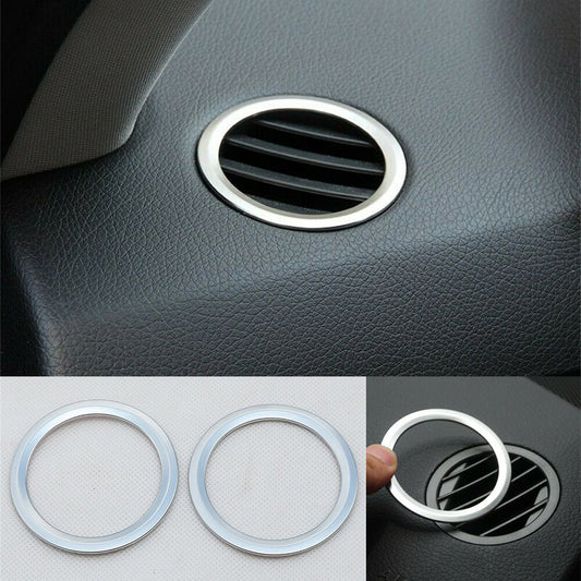 2¡ÁSilver Dashboard Air Vent Outlet Trim for Mercedes-Benz GLK X204 ML GL B Class