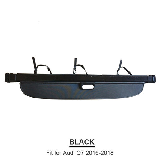 for Audi Q7 2016-2018 Security Shield Shade Rear Trunk Cargo Cover Black Trim 1x