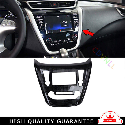 Central Console Navigation Frame Trim Fit for Nissan Murano 2015-21 Carbon Fiber