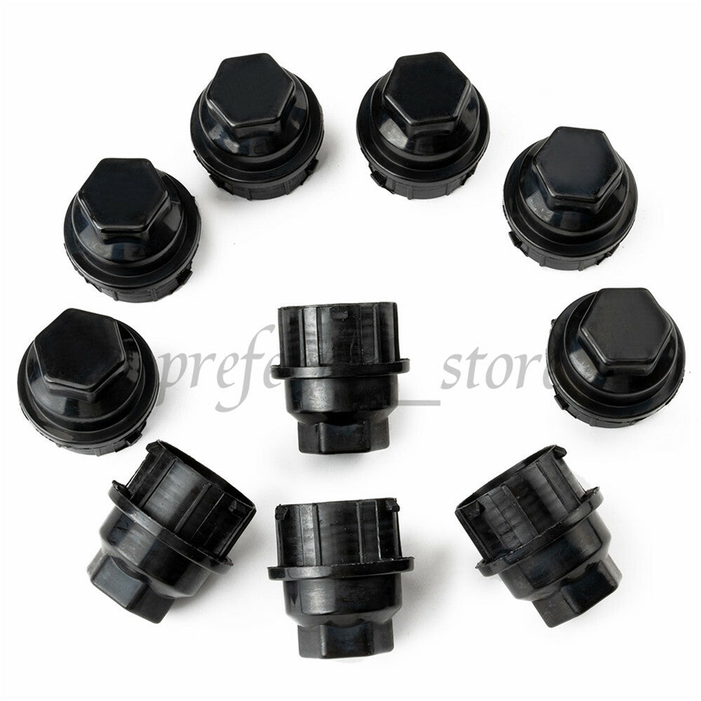 20-piece pack of 9593028 9593228 black lug nut cap compatible replacement parts for GM - v