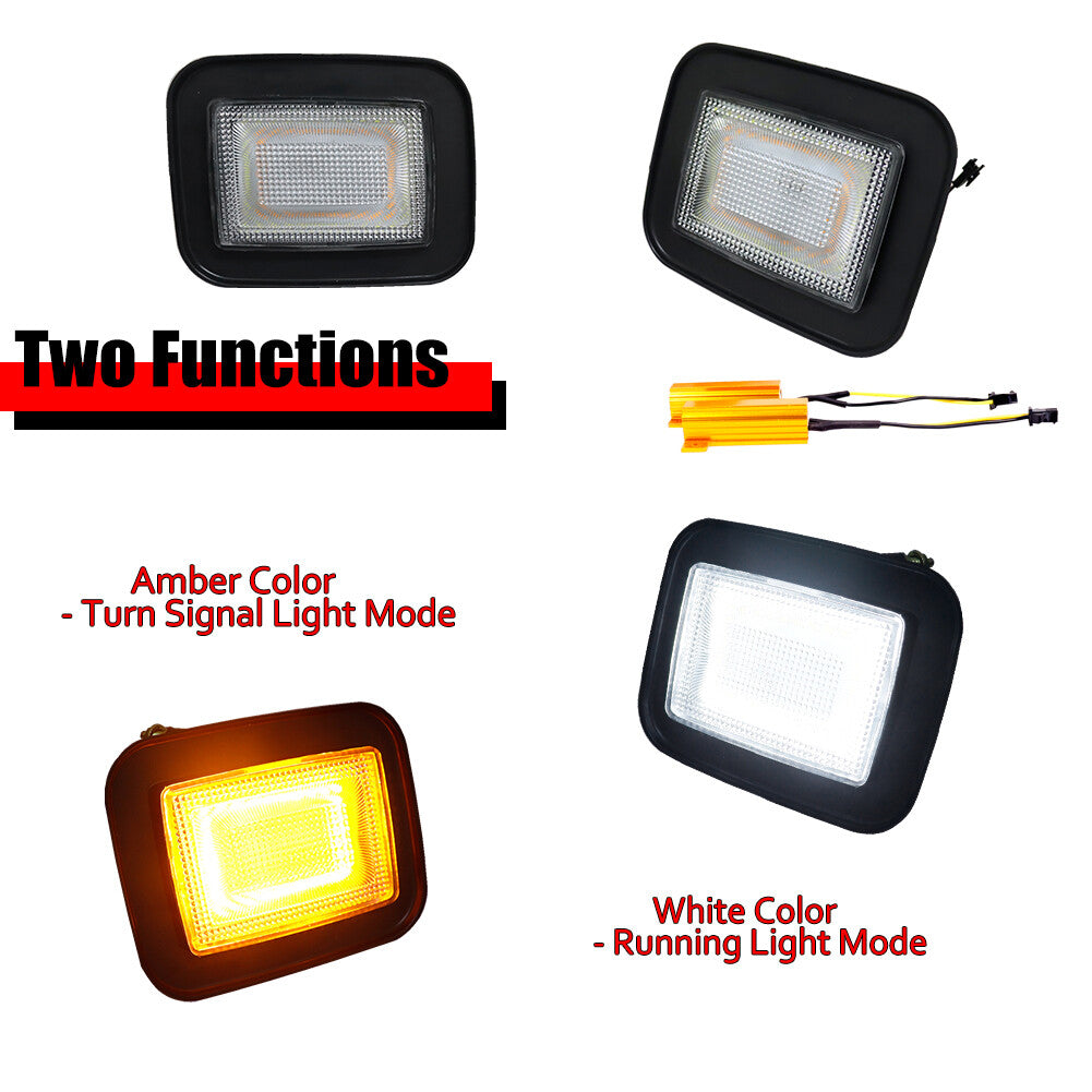Transparent front bumper turn signal with amber LED light suitable for 03-09 for Hummer H2 15060530- v