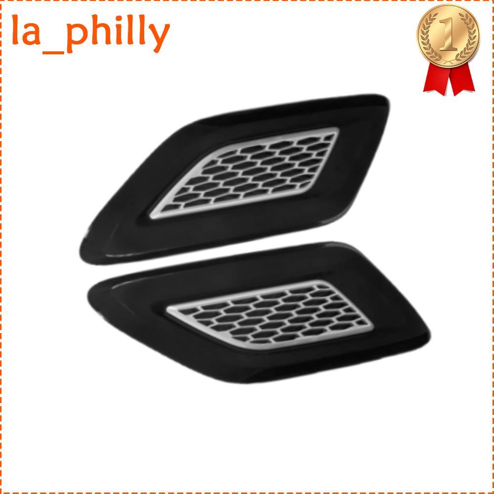 1Pair Front Hood Vent Air Grille Cover w/ Silver for Range Rover Sport 2014-2017