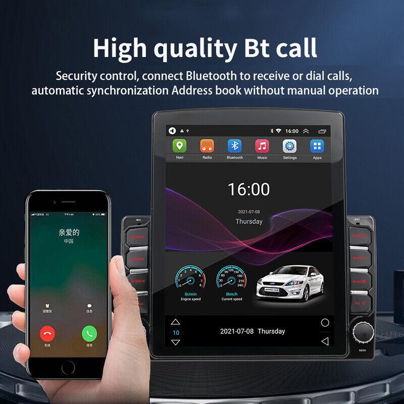 9.7-inch GPS navigation car dual DIN HD stereo radio Bluetooth Wifi AUX player n