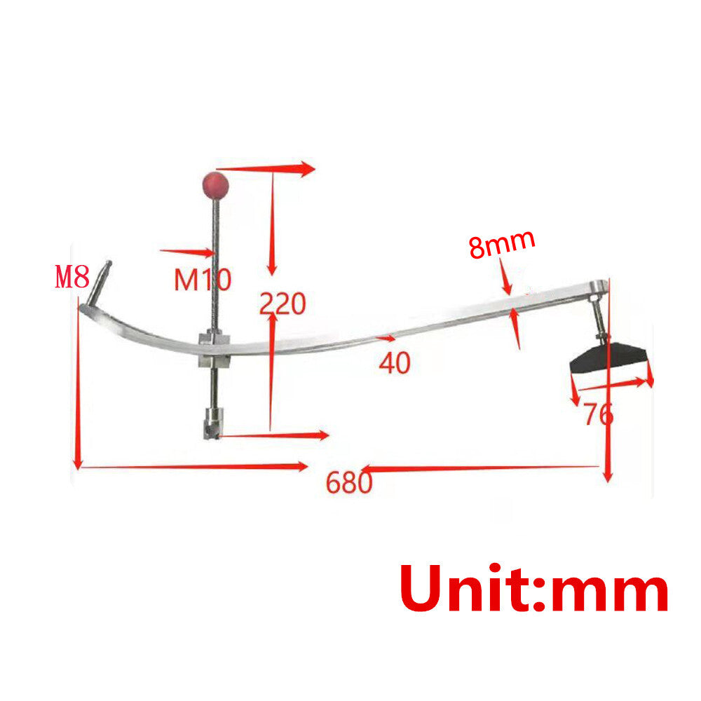 Automotive Dent Repair Kit,Car Fender Damage Repair Tools,Flat Bar v