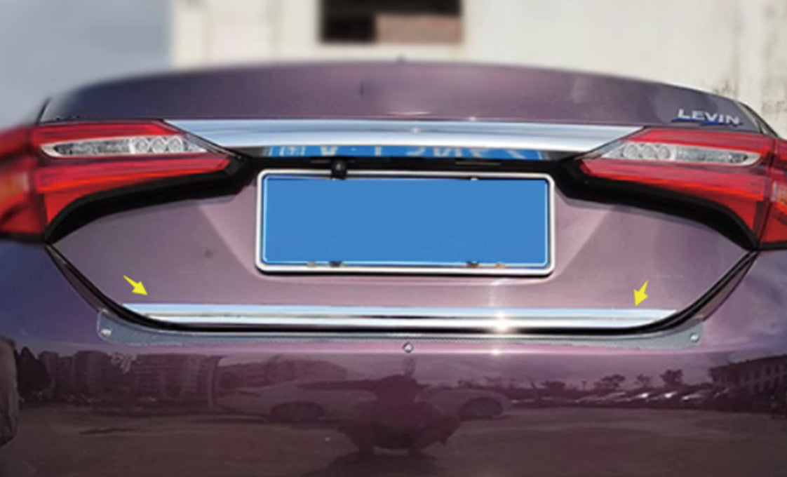 2015-18 for Toyota for Corolla Chrome Steel Rear Door Trunk Lid Tailgate Strip Trim