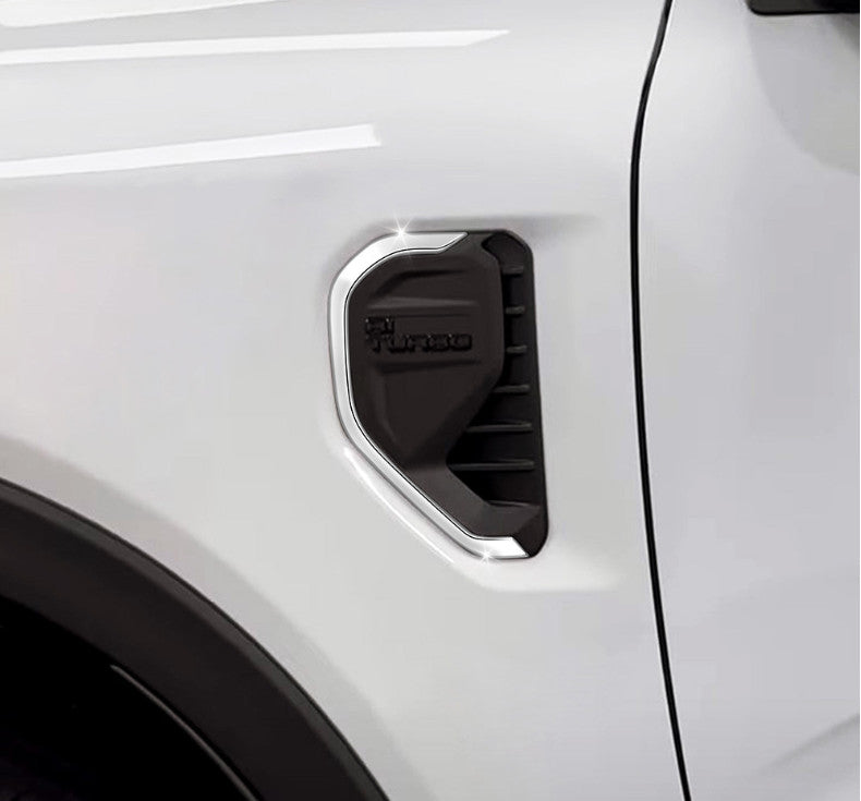 For Ranger 2024+ Chrome ABS Fender Side Air Outlet Cover Trim 2pcs n