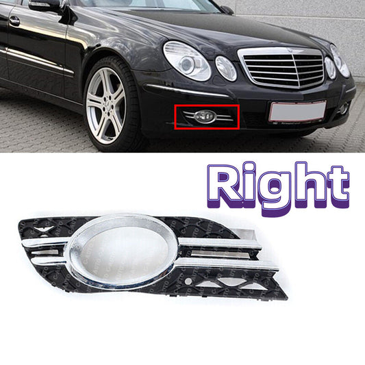 Right for Mercedes-Benz E-CLASS W211 2007-2009 Front Fog Light Grill Cover Trim