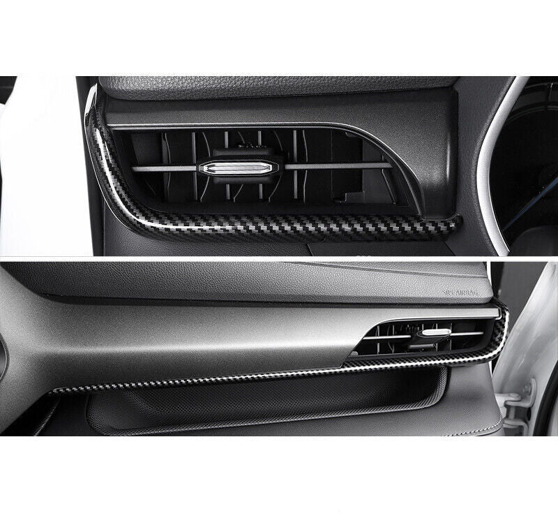 for Toyota Highlander 2020-2023 Carbon Fiber GPS Navigation Panel Cover Trim 2x