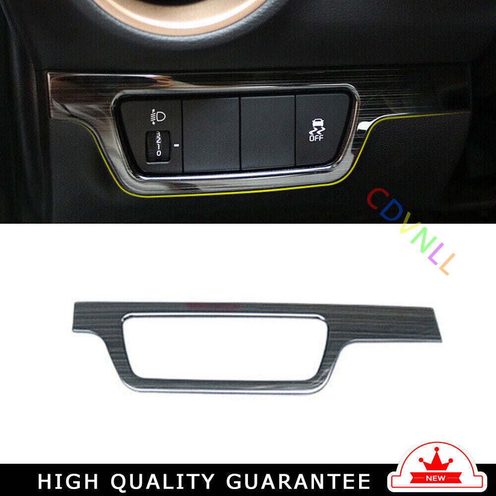 Inner Headlight Button Frame Cover Trim for Kia K3 Forte 2019-22 Black Titanium