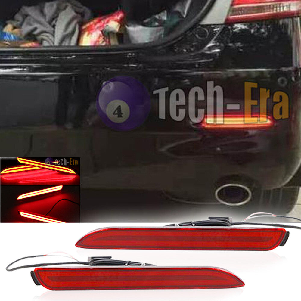 2pcs Red Lens LED Bumper Reflector LED Tail Light Brake Light Fits for Lexus for - v