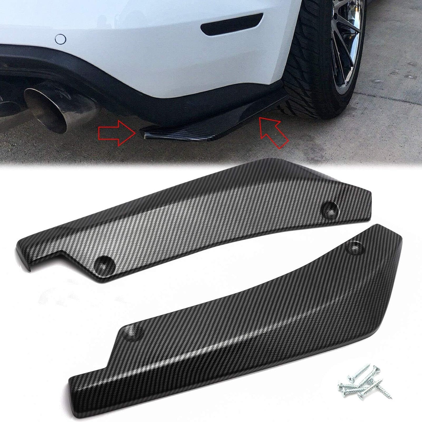 2 Fit for INFINITI Accessories: Rear Bumper Lip, Diffuser, Separator, Canard Protector - n