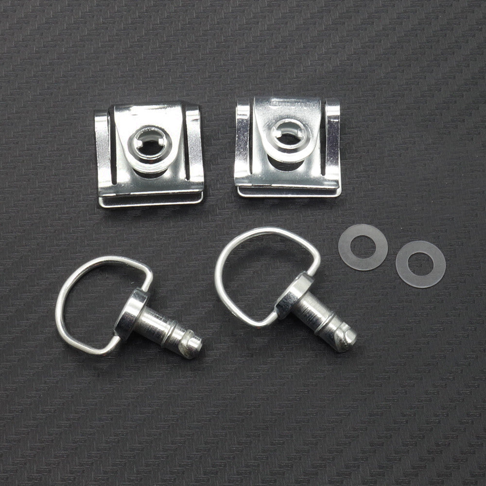 Motorcycle Silver Quick Release D-ring Turn Race Fairing Fastener Q