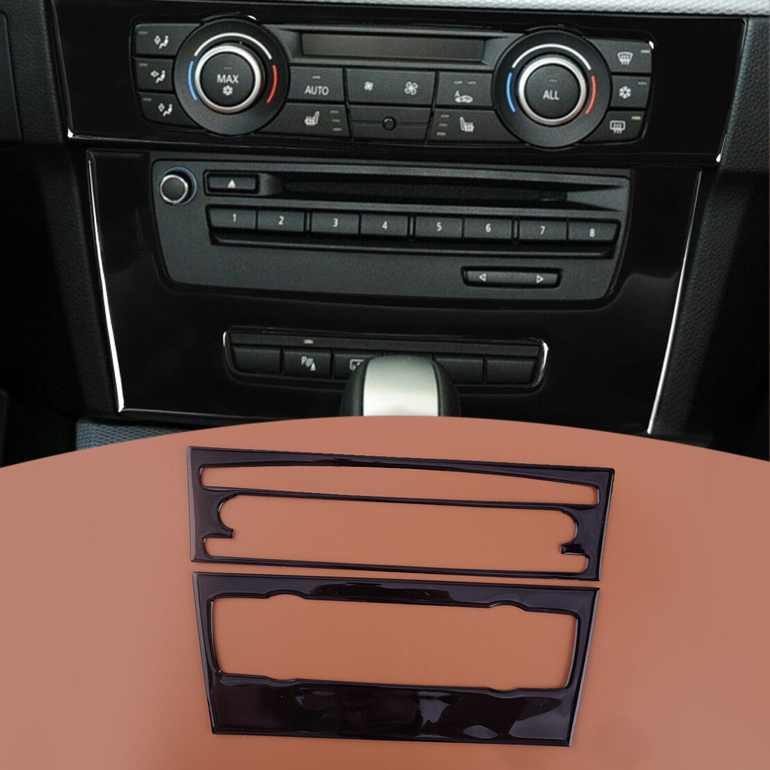 Interior A/C CD Panel Cover Trim Fit for BMW 3 Series E90 E92 E93 2005-2012